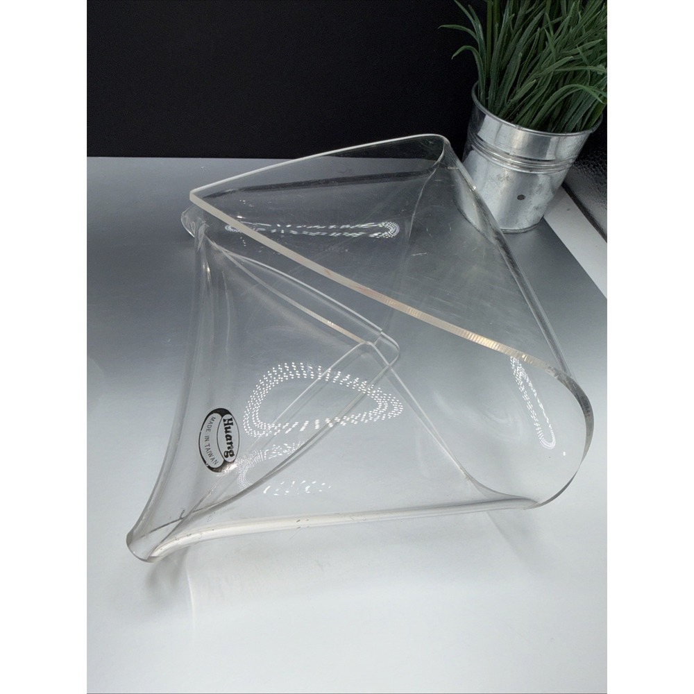 Huang‎ LUCITE ENVELOPE SHAPED VINTAGE MCM Acrylic Stand - Picture 7 of 10